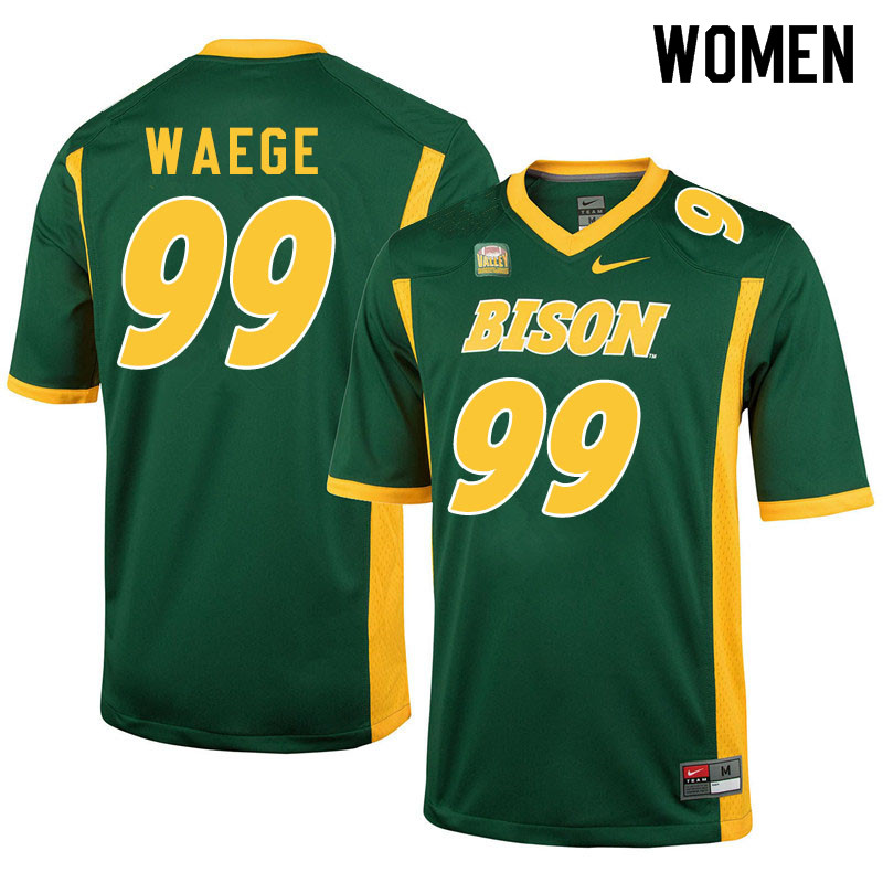 Women #99 Spencer Waege North Dakota State Bison College Football Jerseys Sale-Green